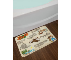 Vintage Dancing Couple Bath Mat