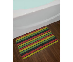 Knitted Rasta Lines Bath Mat