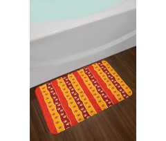 Cat Dog Paw Trace Pattern Bath Mat