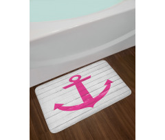 Rustic Wooden Planks Bath Mat