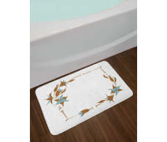 Floral Frame Bath Mat