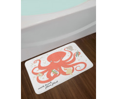 Octopus Holding Sap Bath Mat