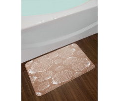 Hand Drawn Shells Bath Mat