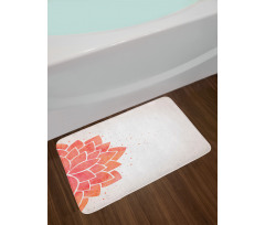 Aquarelle Half Flower Bath Mat