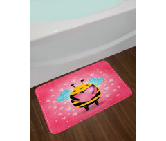 Bumblebee Cartoon Bath Mat