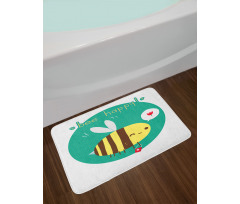 Winking Bumblebee Bath Mat