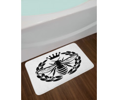 Monochrome Wreath Bath Mat