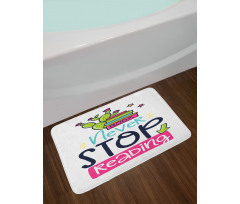 Vivid Cactus and Stars Bath Mat