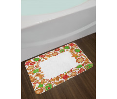 Gingerbread Biscuits Bath Mat