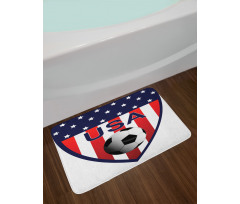 Stars and Vertical Stripes Bath Mat