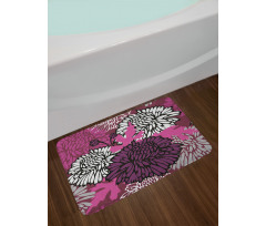 Large Floral Petals Bud Bath Mat