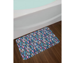 Colored Drop Shapes Bath Mat