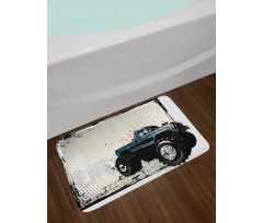 Halftone Monster Pickup Bath Mat