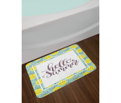 Yellow Pineapples Bath Mat