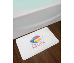 Ice Cream Doodle Bath Mat