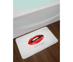 Seductic Female Lips Bath Mat