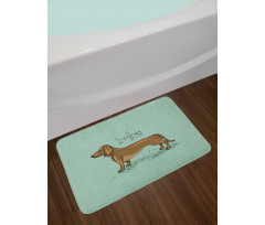 Detailed Puppy Design Bath Mat