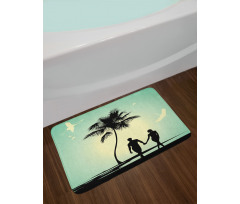 Married Couple Walking Bath Mat