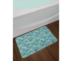 Aquarelle Floral Motif Bath Mat