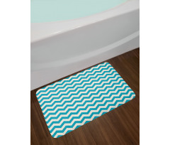 Abstract Chevron Lines Bath Mat