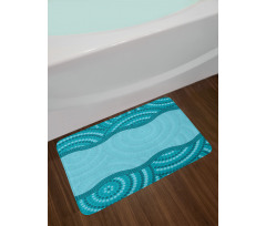 Tribal Dotted Pattern Bath Mat