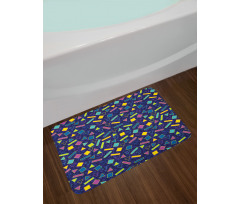 Retro 80s Memphis Fashion Bath Mat