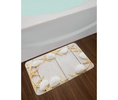 Rustic Wooden Backdrop Bath Mat