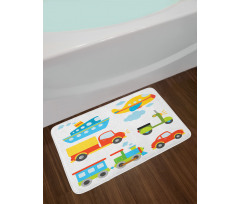 Transportation Kids Theme Bath Mat