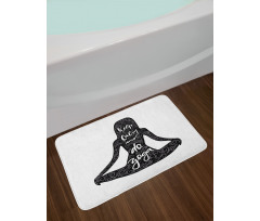 Do Yoga Words Girl Bath Mat