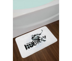 Grunge Player Sketch Bath Mat