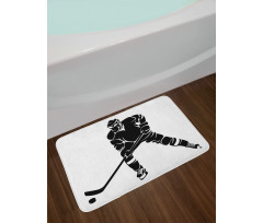 Black Silhouette Match Bath Mat