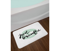 Modern Brush Words Bath Mat