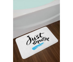 Words Calligraphy Bath Mat