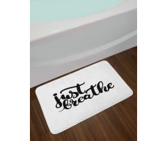 Hand Drawn Font Bath Mat