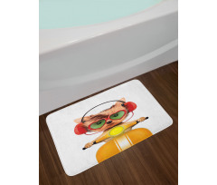 Funny Puppy Hearts Bath Mat