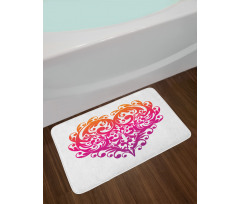 Scroll Heart Bath Mat