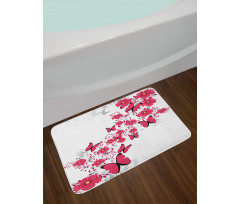 Flower Butterfly Bath Mat