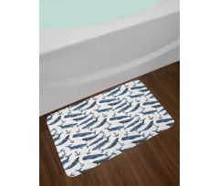 Aquerelle Ocean Whales Bath Mat