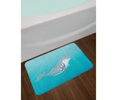 Cartoon Mammal Drawing Bath Mat