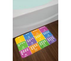 Colorful Numbers Bath Mat