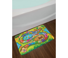 Day in Zoo Bath Mat