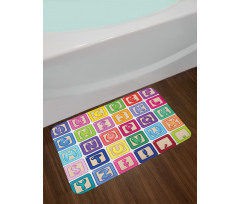 English Alphabet Bath Mat