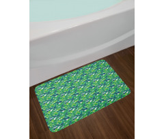 Lush Tropical Leaves Bath Mat