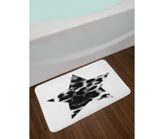 Star Shape Grunge Bath Mat