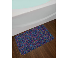 Vibrant Color Outlines Bath Mat