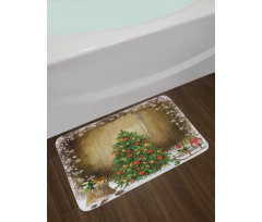 Pine Tree Presents Bath Mat