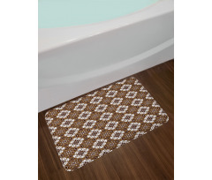 Batik Floral Pattern Bath Mat