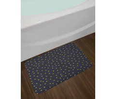 Yellow Stars and Dots Bath Mat