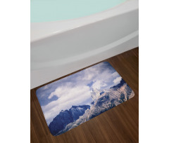 Craggy Peaks Mountains Bath Mat