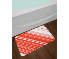 Barcode Lines Design Bath Mat